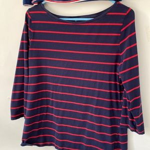 3/4 length sleeve striped shirt
